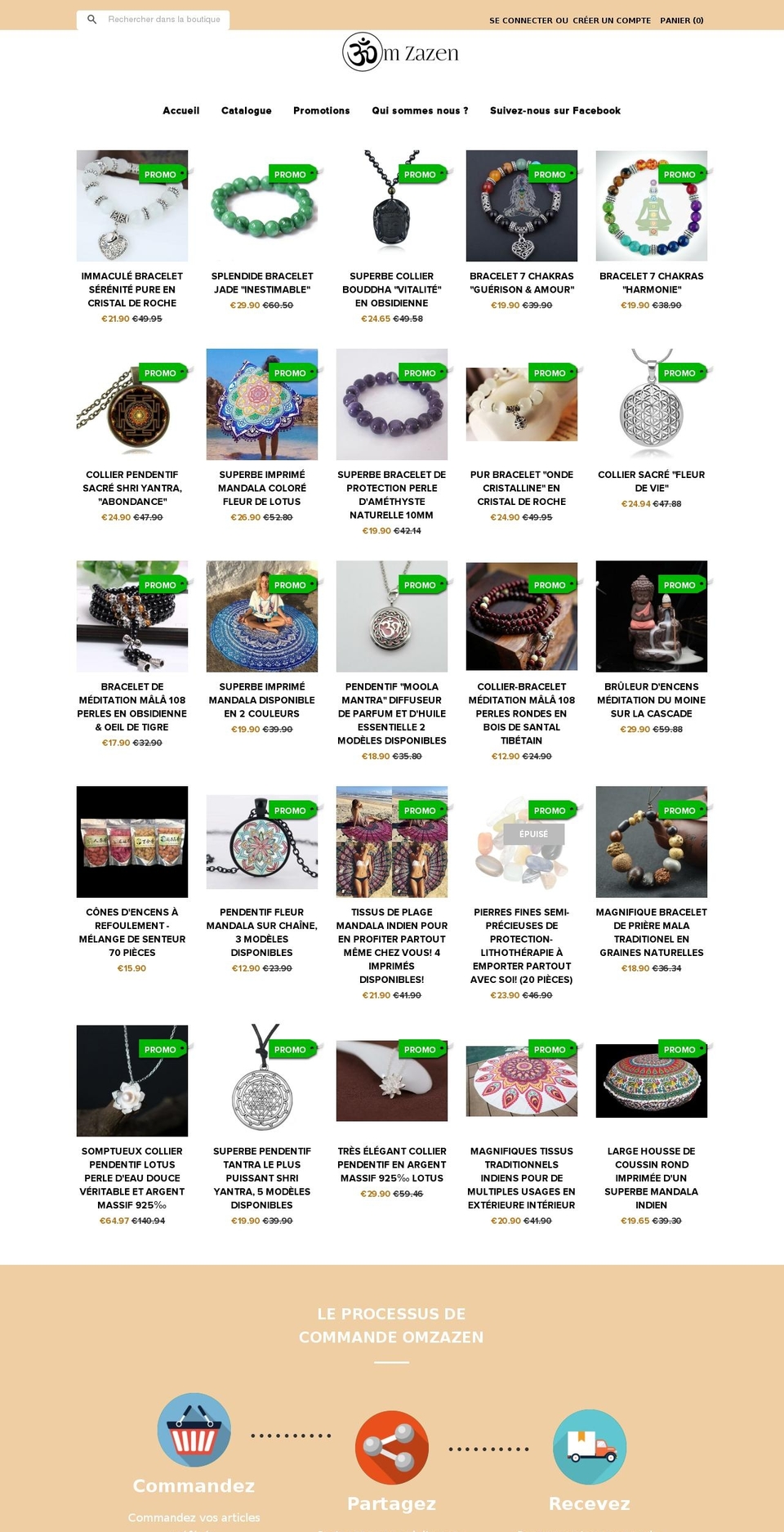 omzazen.com — Shopify storefront screenshot