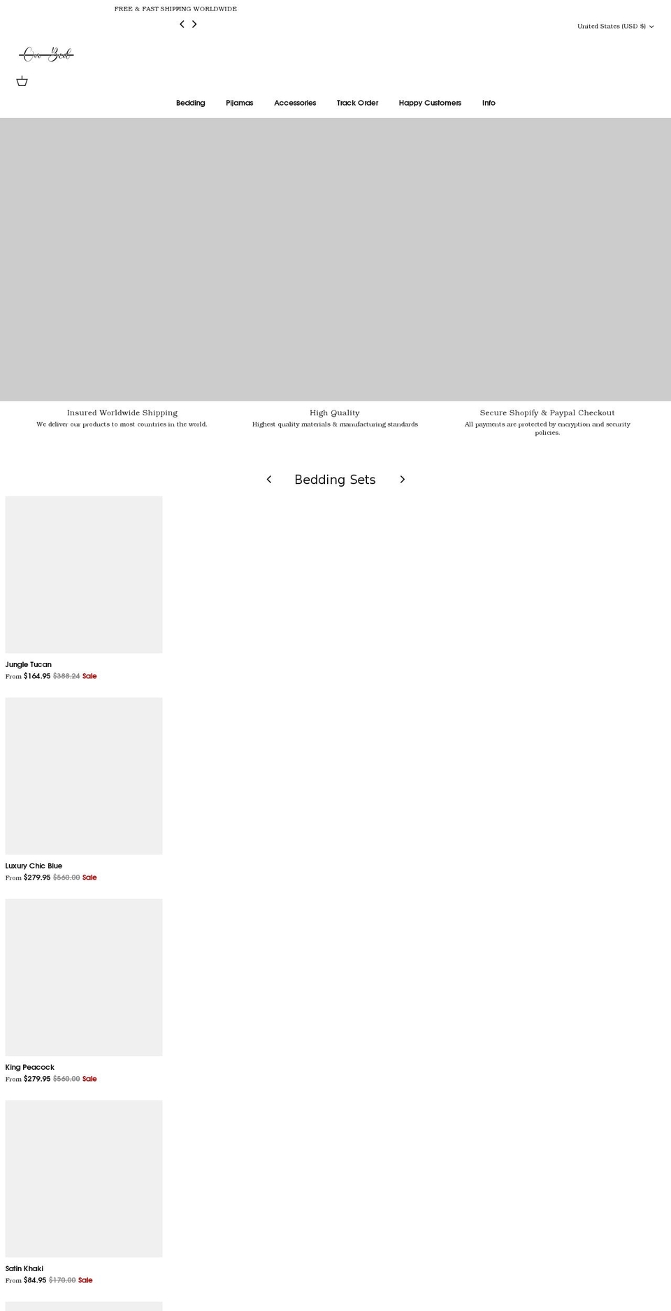 on-bed.com shopify website screenshot