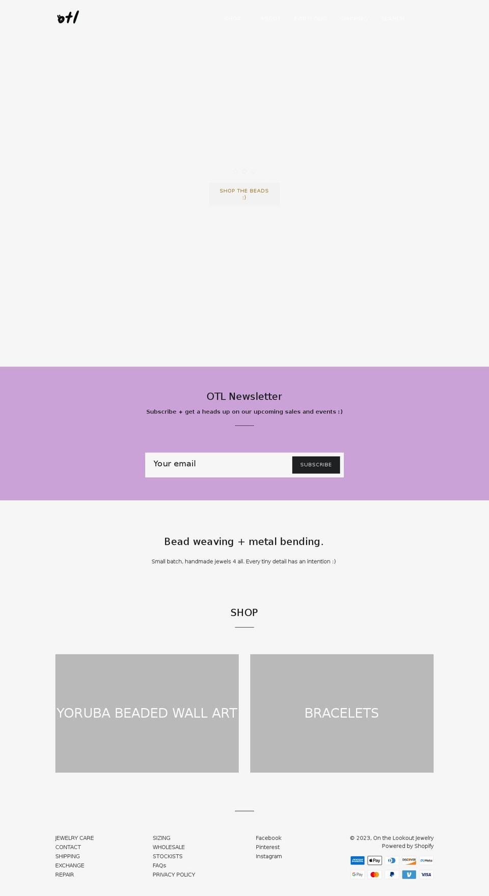 on-the-lookout.com shopify website screenshot