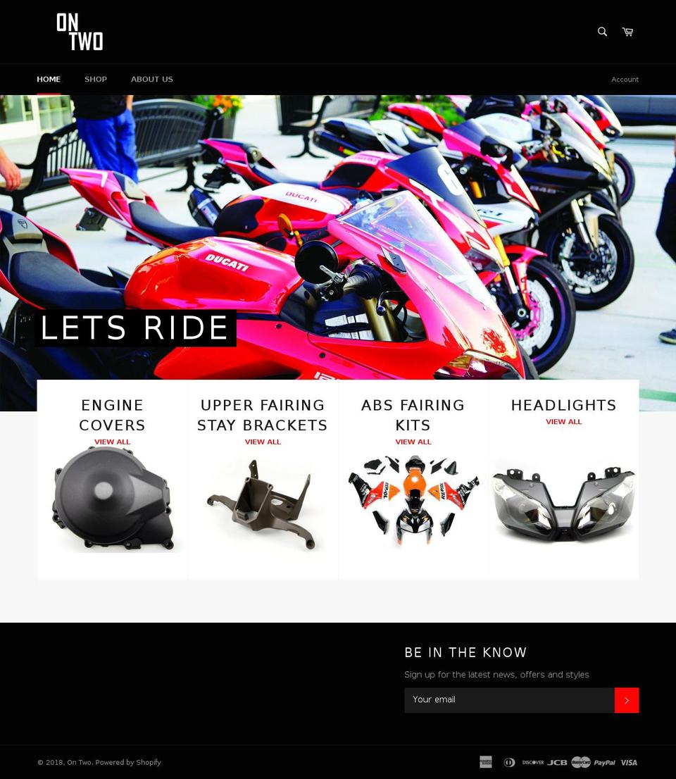 on-two.com — Shopify storefront screenshot