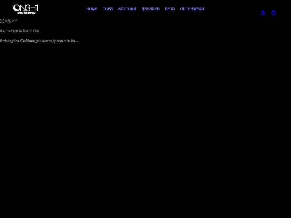 on3-11.com shopify website screenshot