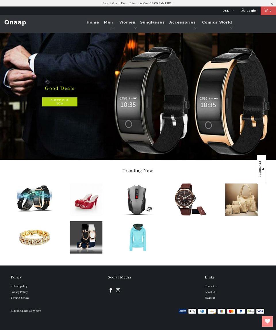 Mini Shopify theme site example onaap.com