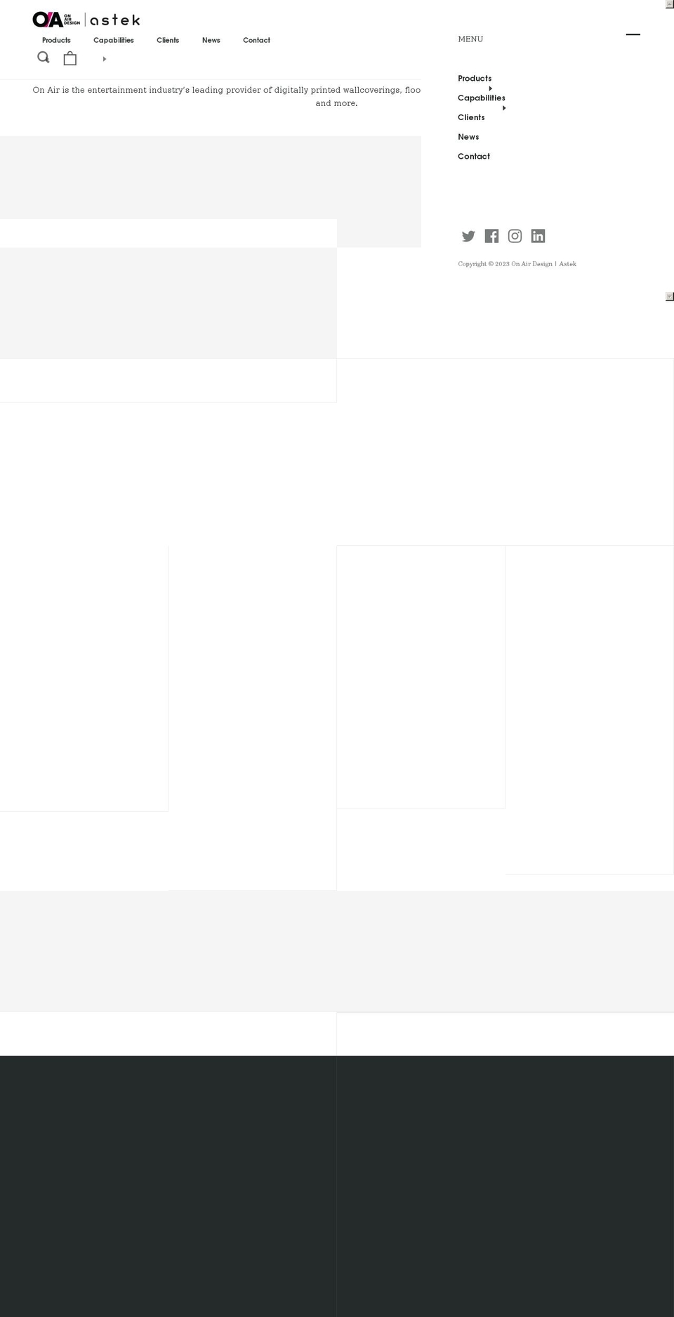 onairdesign.com shopify website screenshot