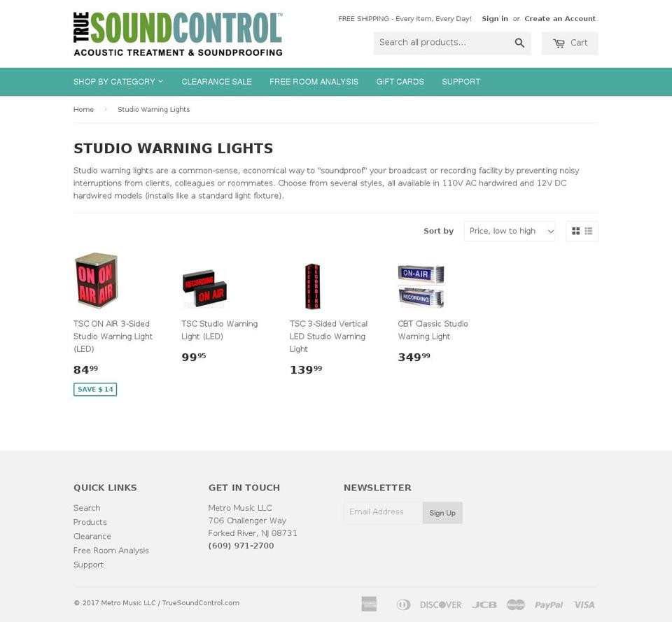 onairlights.com shopify website screenshot