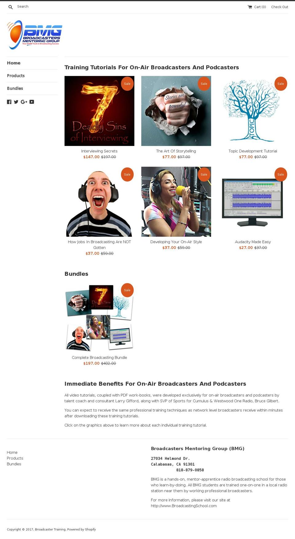 onairtraining.com shopify website screenshot