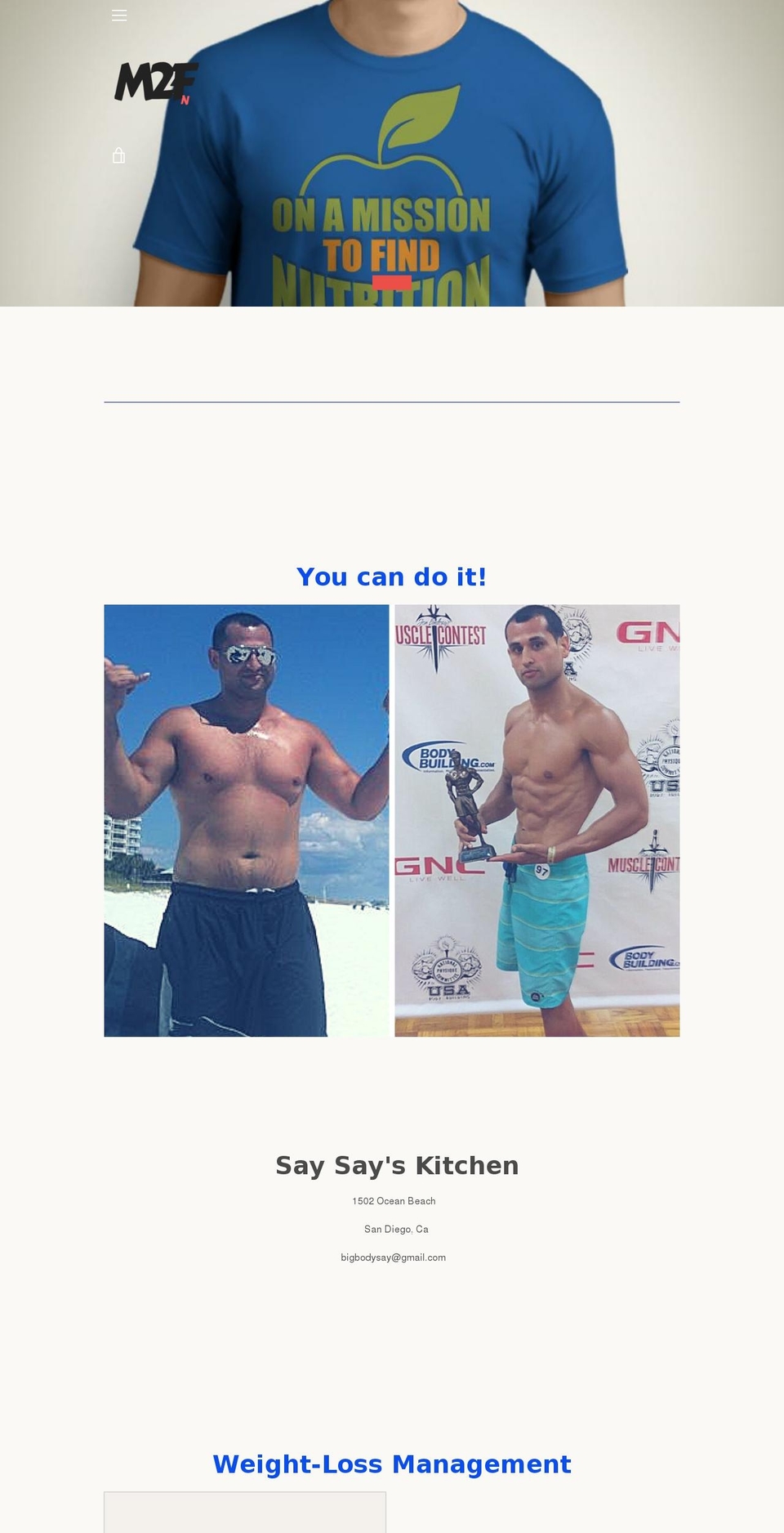 onamissiontofindnutrition.com — Shopify storefront screenshot