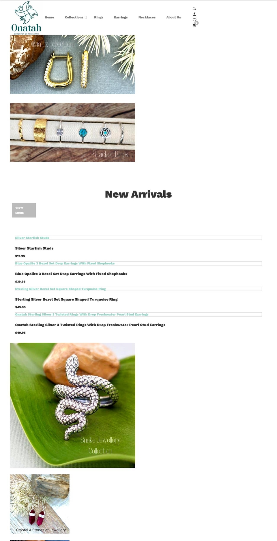 onatah-jewellery-daughter-of-the-earth.com — Shopify storefront screenshot