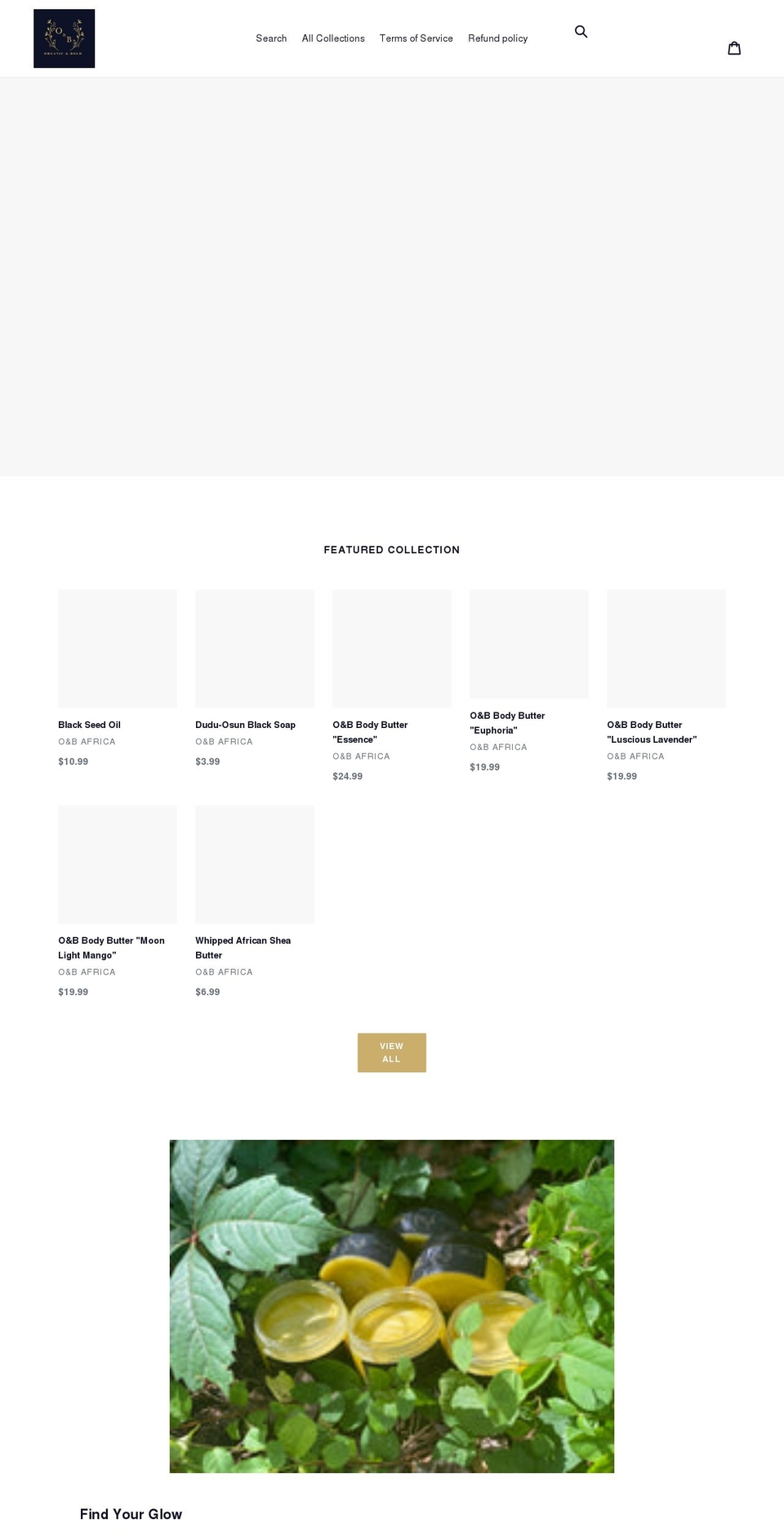 onbafrica.store shopify website screenshot