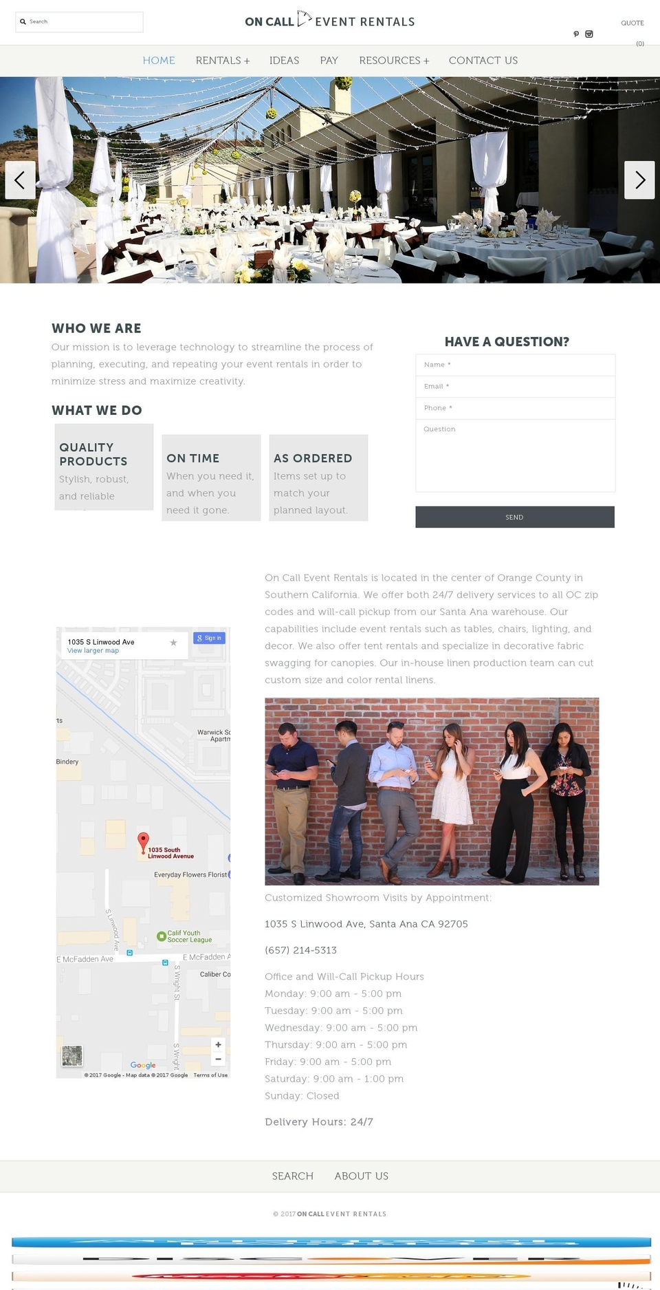 oncall.events shopify website screenshot