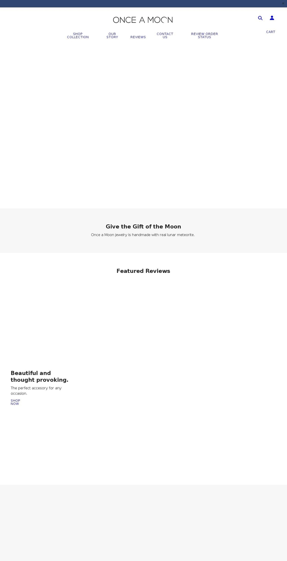 onceamoon.com shopify website screenshot