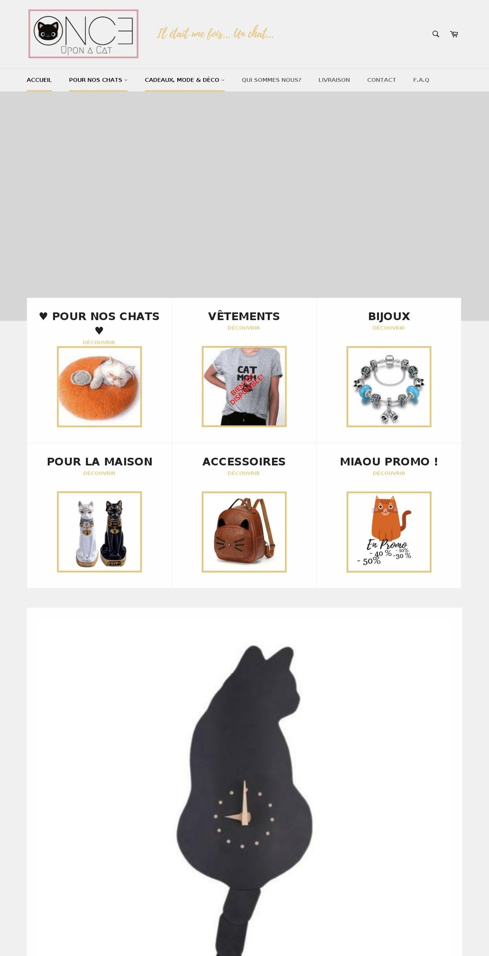 onceuponacat.com — Shopify storefront screenshot