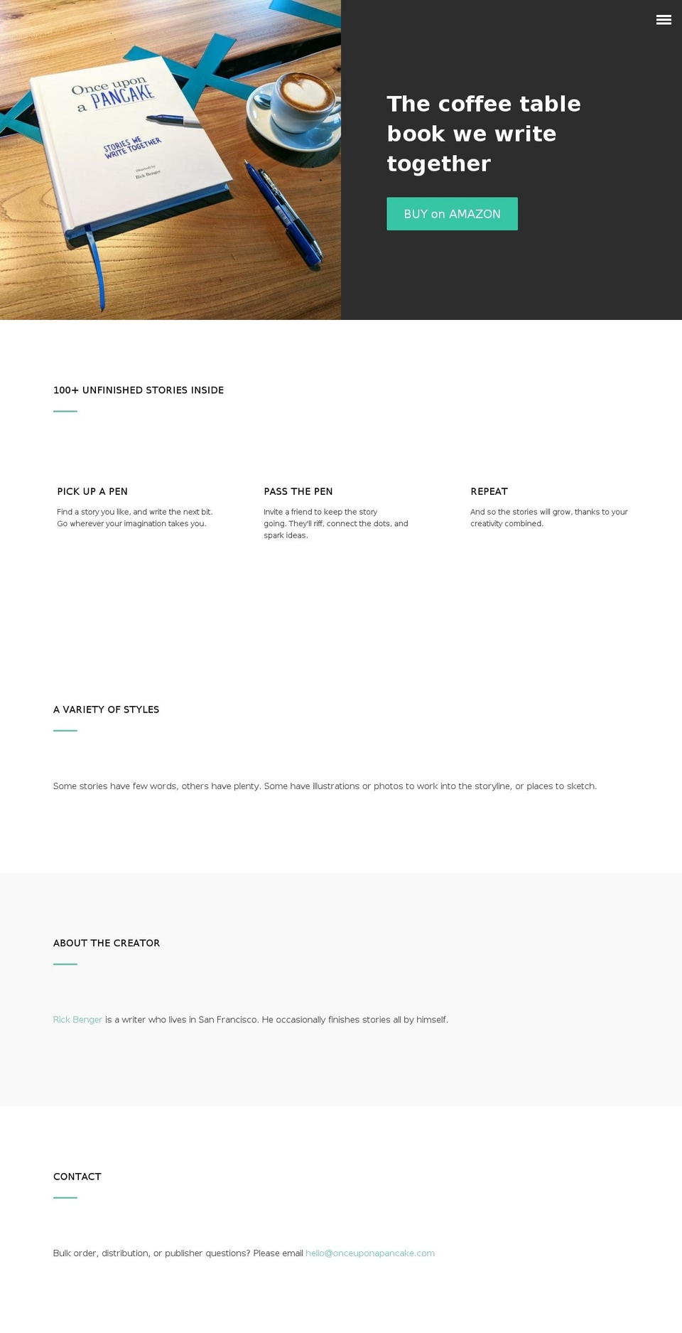 onceuponapancake.com shopify website screenshot