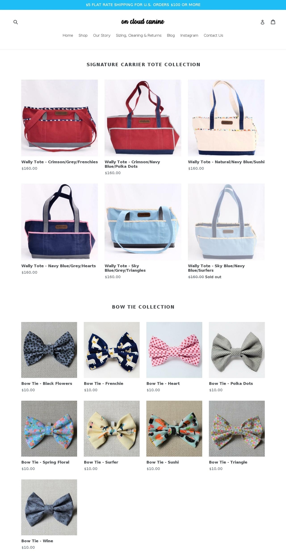 oncloudcanine.com shopify website screenshot