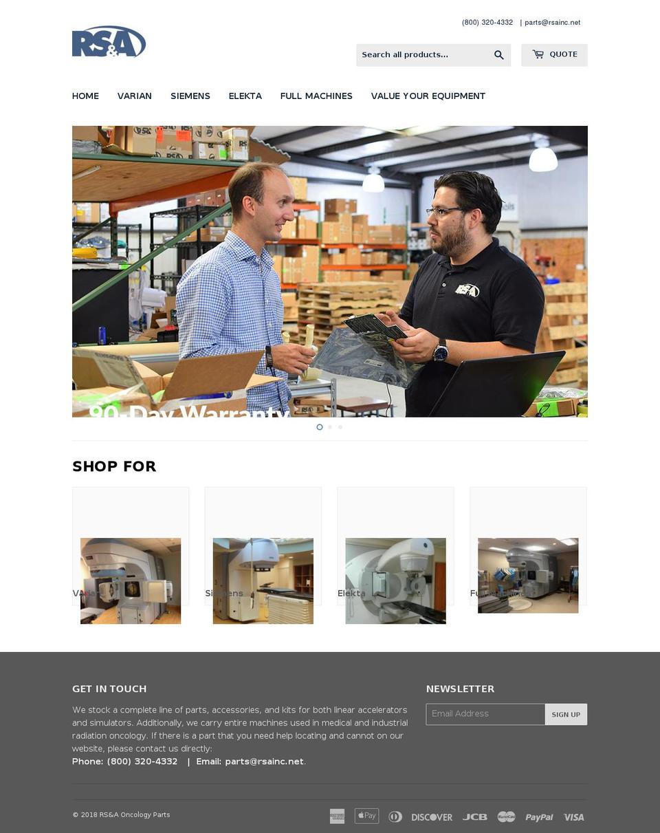 oncologyparts.com — Shopify storefront screenshot