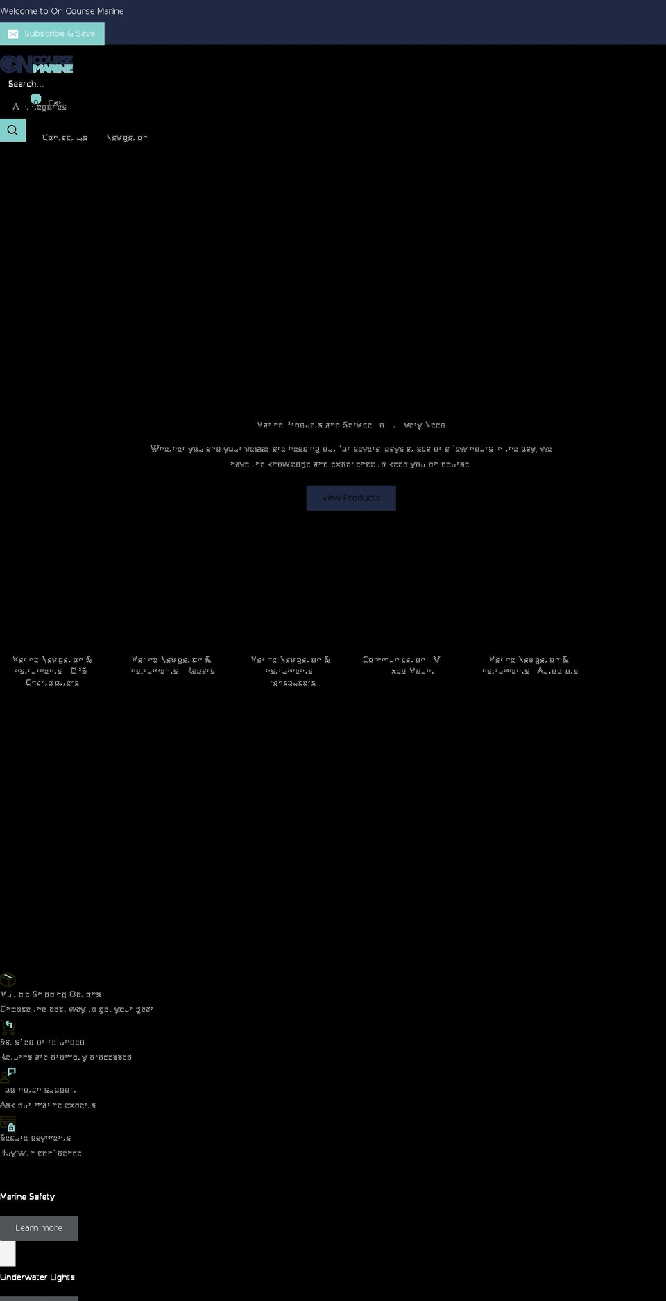 oncoursemarine.com shopify website screenshot