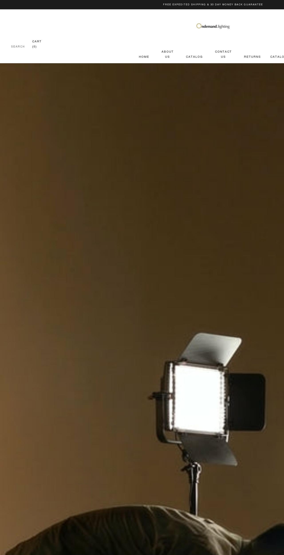 ondemand.lighting shopify website screenshot