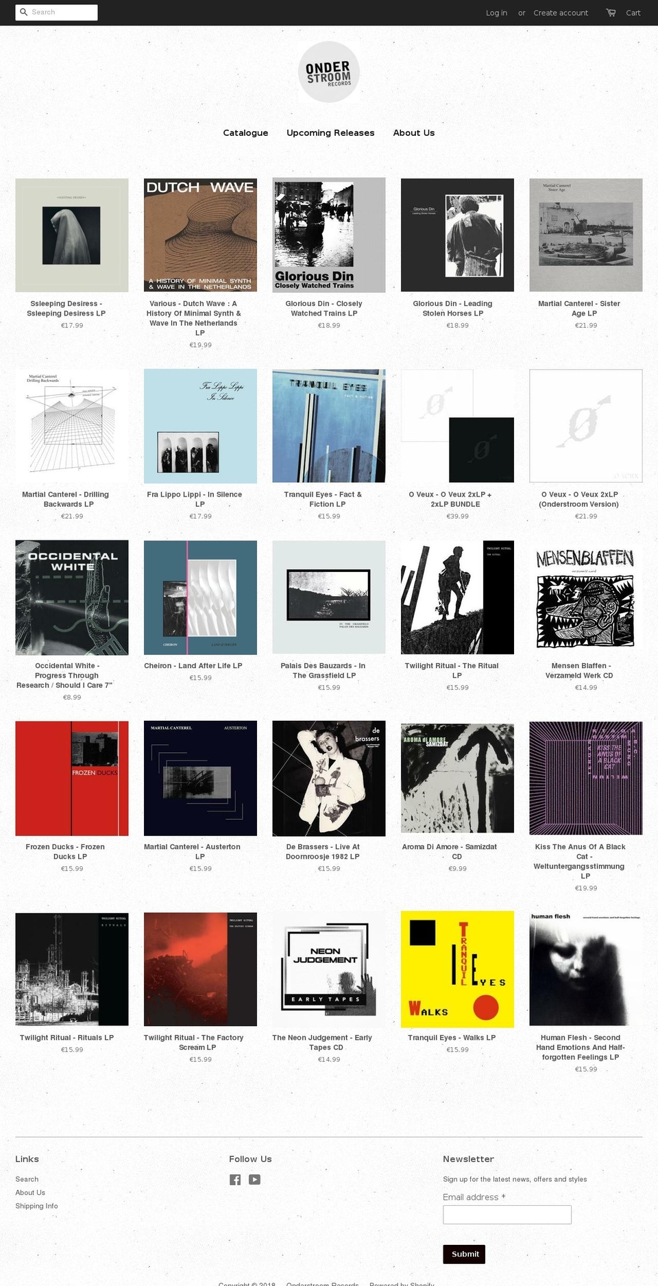 onderstroomrecords.com shopify website screenshot