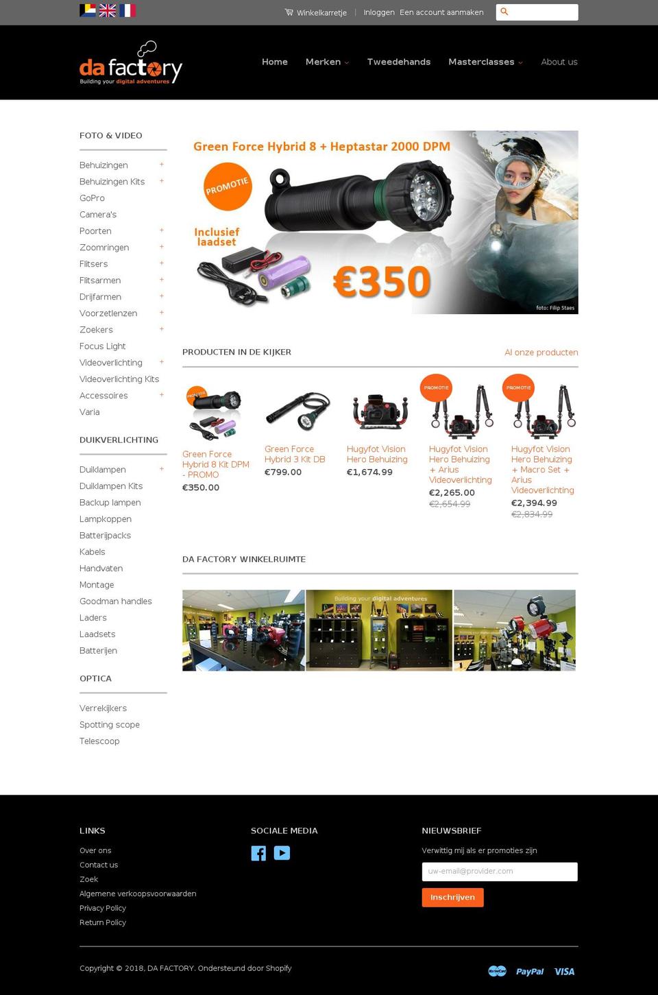 onderwaterhuis.vlaanderen shopify website screenshot