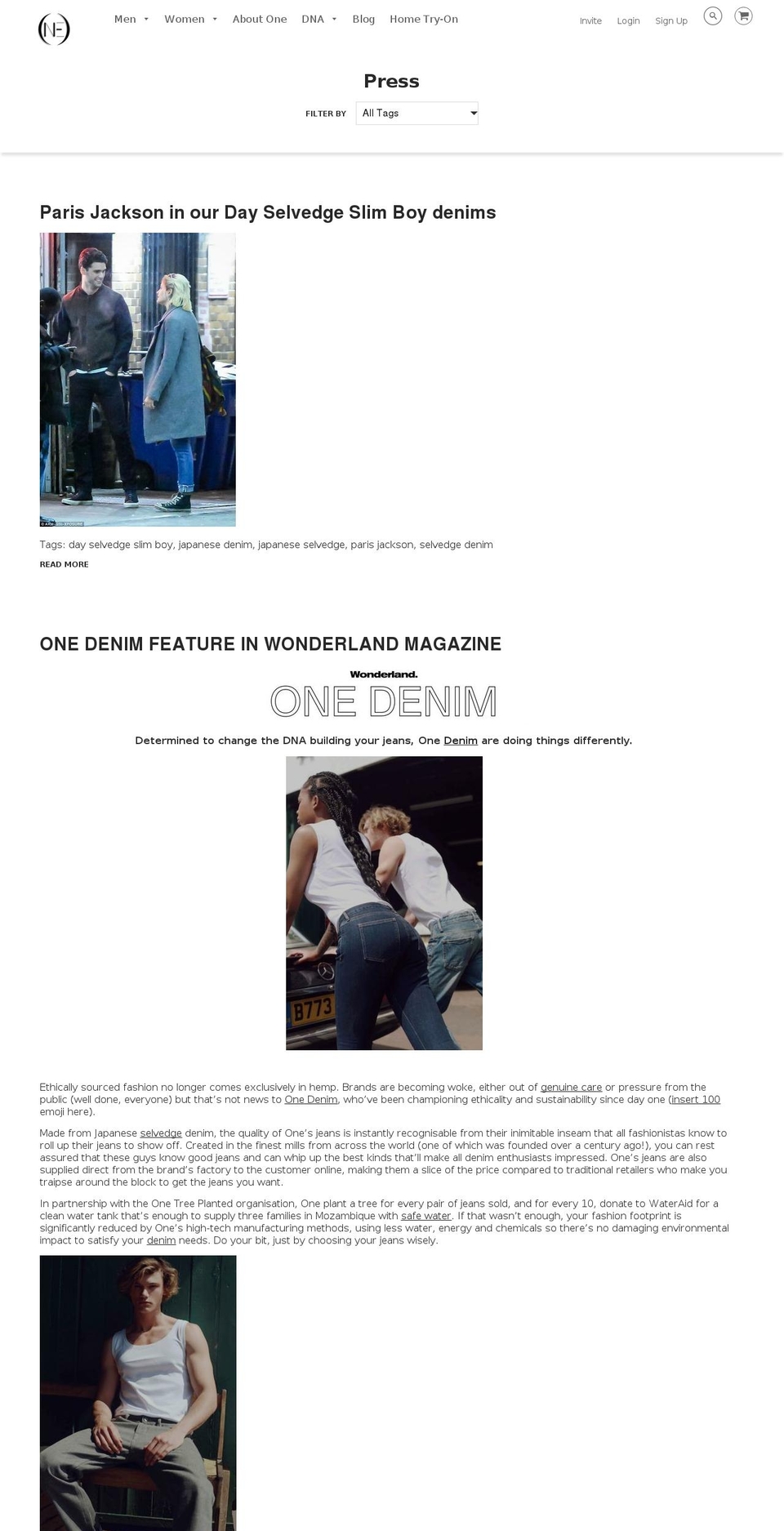 one-edit.com shopify website screenshot