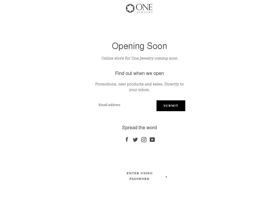 one-jewelry-design.myshopify.com shopify website screenshot