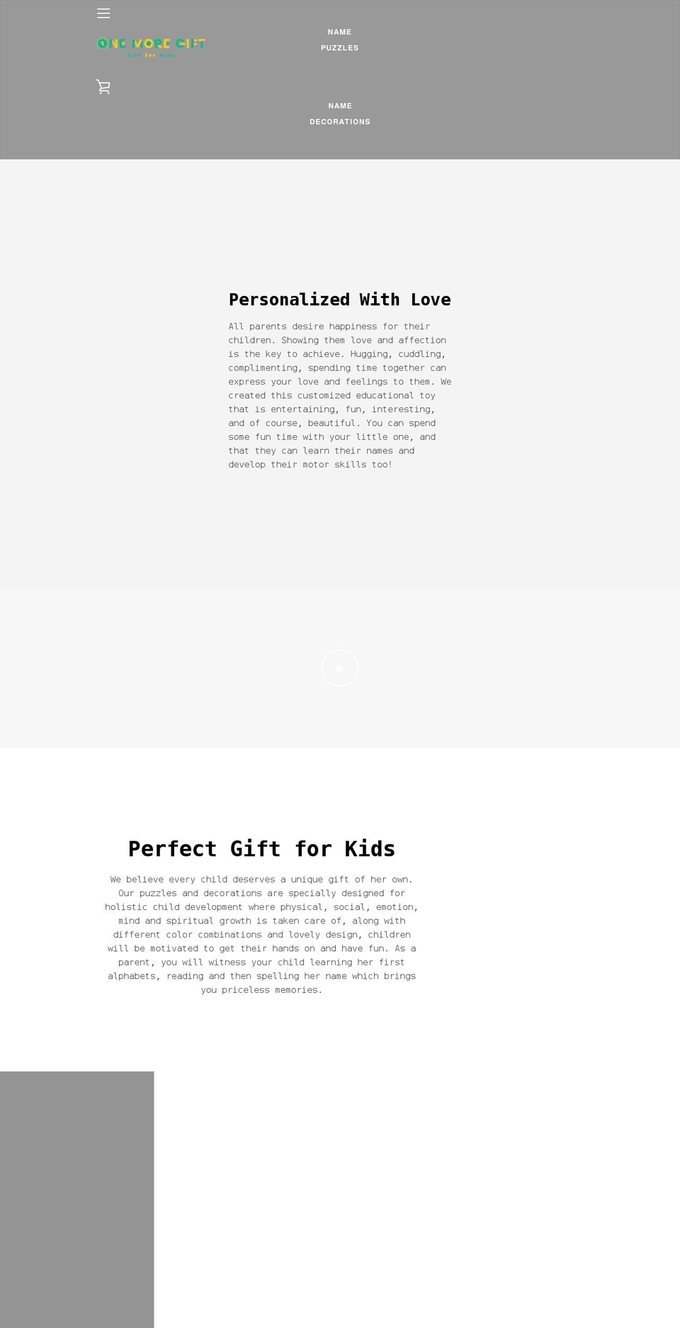 one-more-gift.com shopify website screenshot