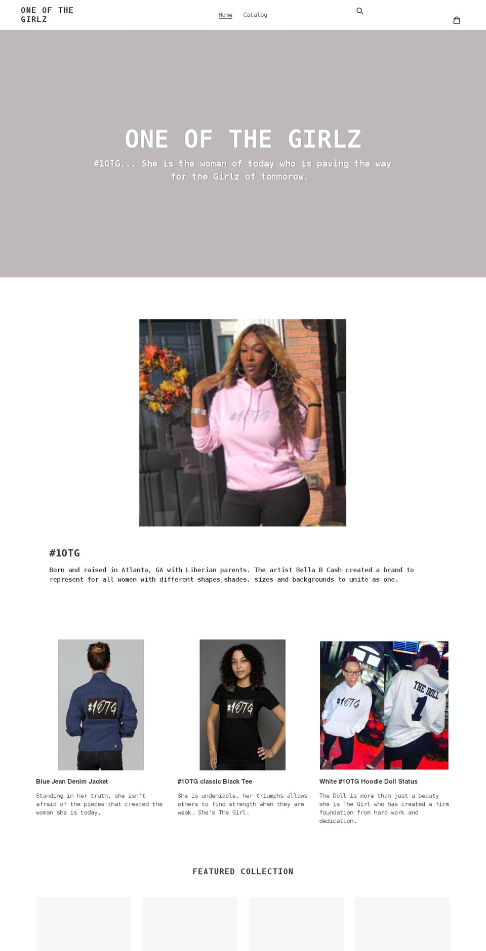 one-of-the-girlz.myshopify.com shopify website screenshot