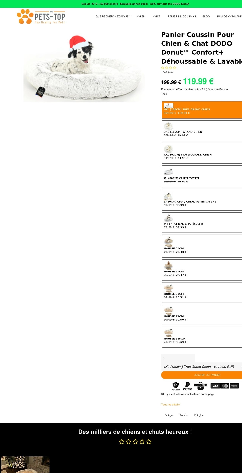 one-pets-top.com — Shopify storefront screenshot