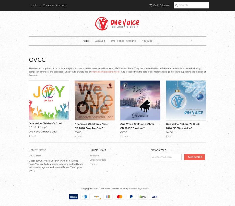 one-voice-childrens-choir-cds-and-merchandise.myshopify.com shopify website screenshot