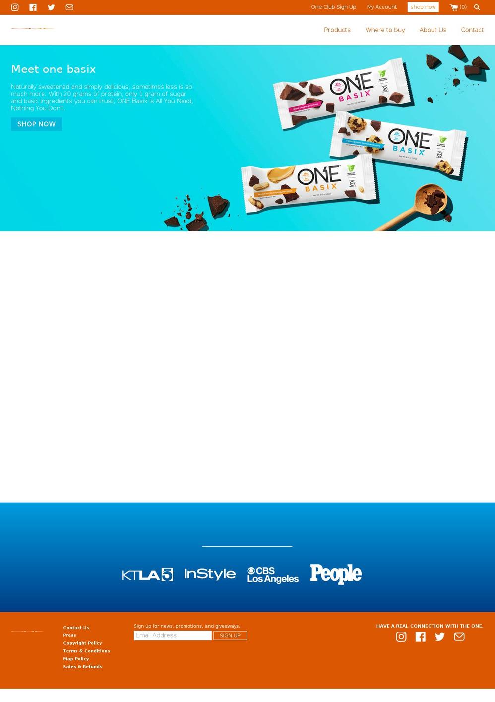 one1brands.com — Shopify storefront screenshot