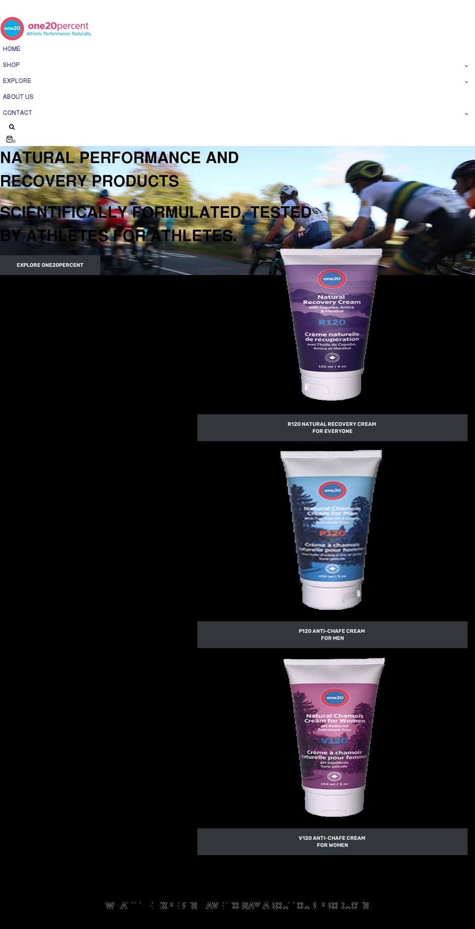 one20percent.com shopify website screenshot