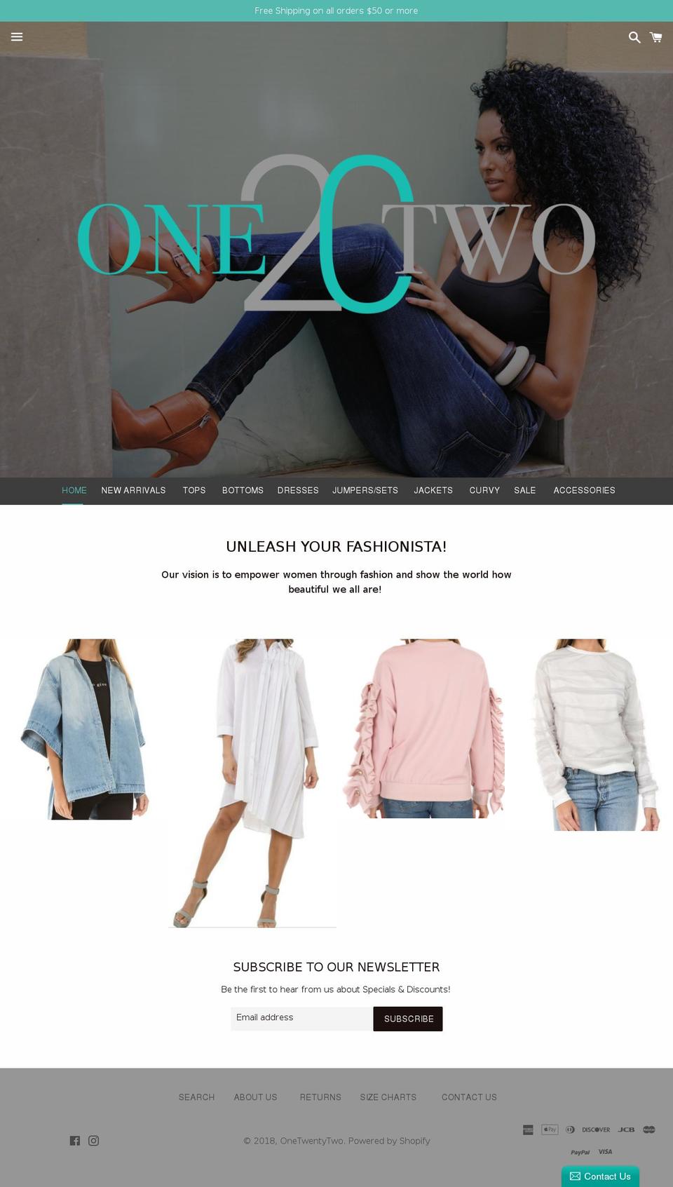 one20two.com — Shopify storefront screenshot