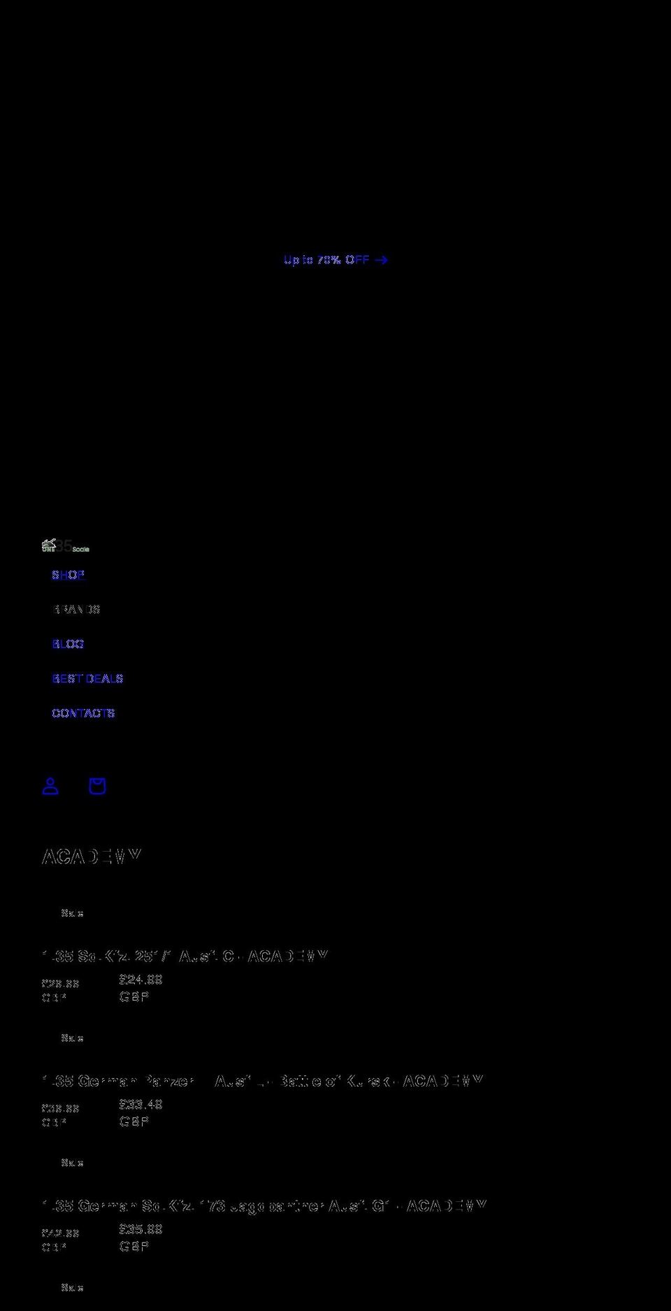 one35scale.com shopify website screenshot