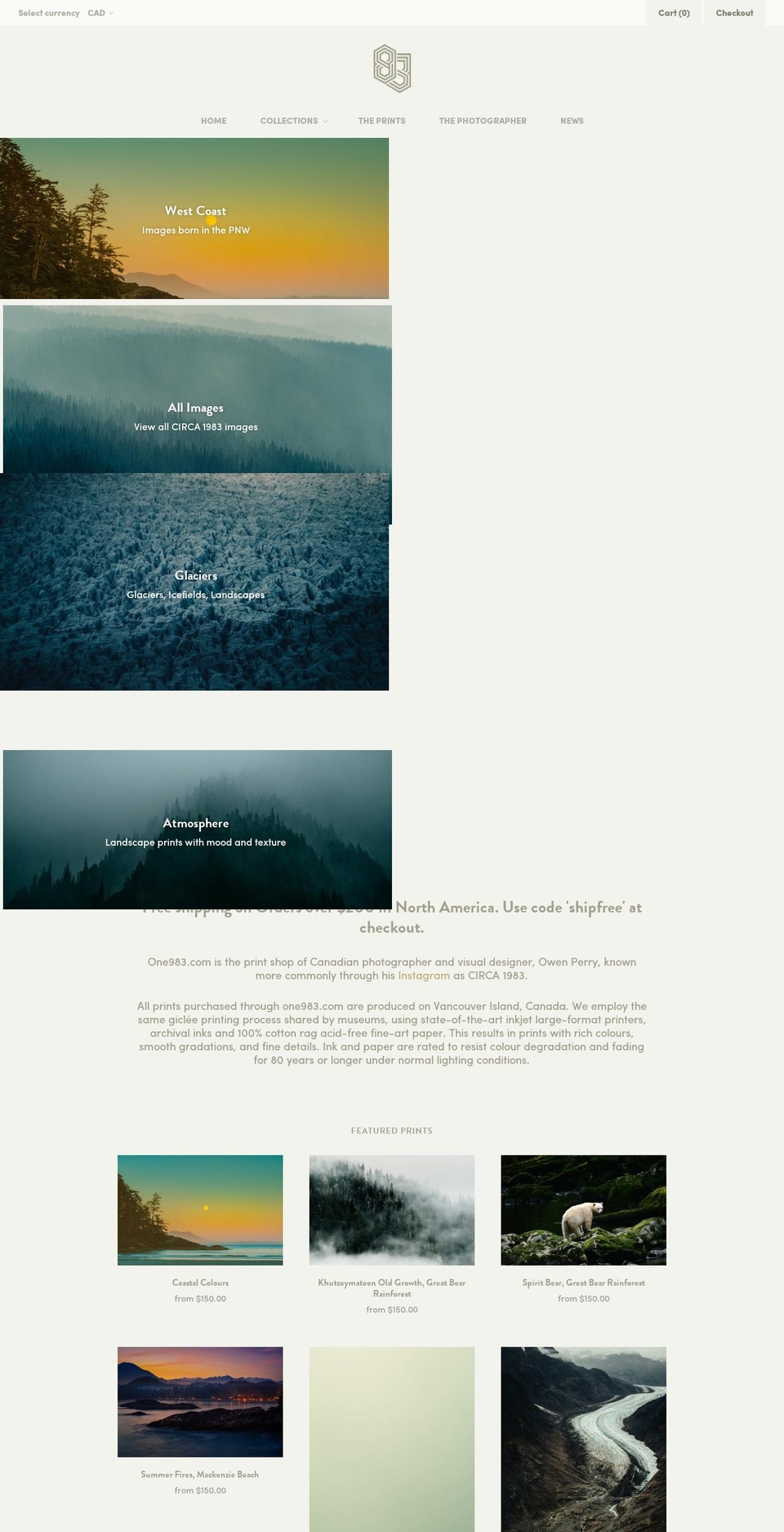 one983.com — Shopify storefront screenshot