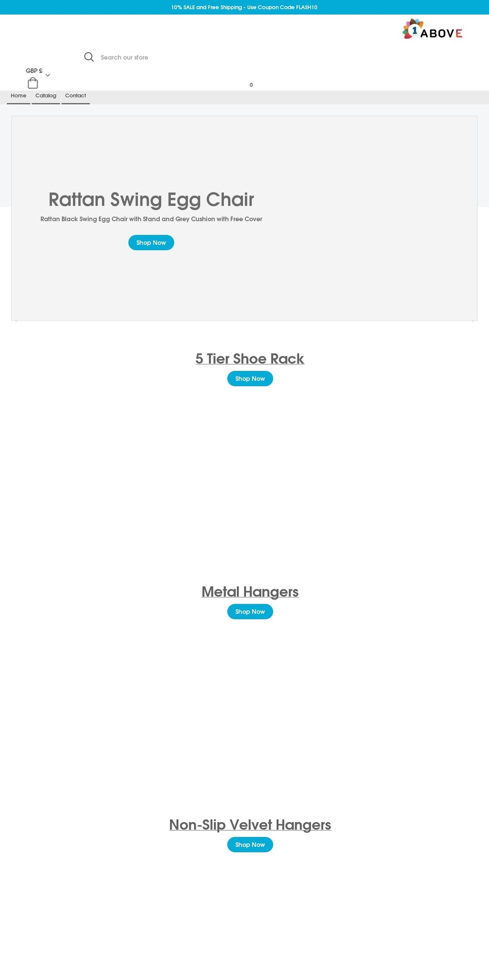 oneabove.co.uk shopify website screenshot