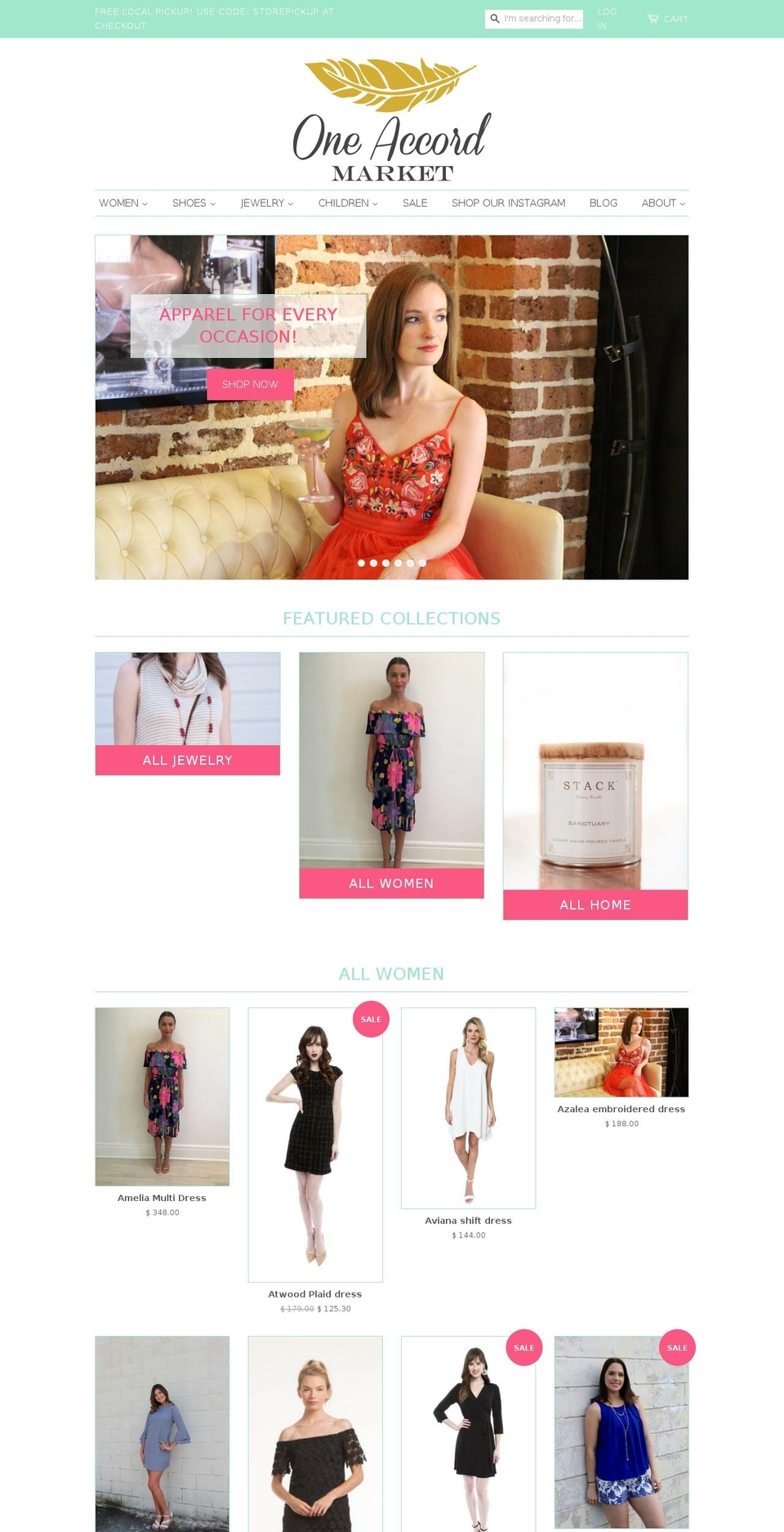 oneaccordmarket.com shopify website screenshot
