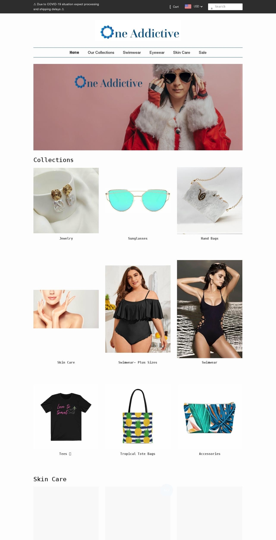 oneaddictive.com shopify website screenshot