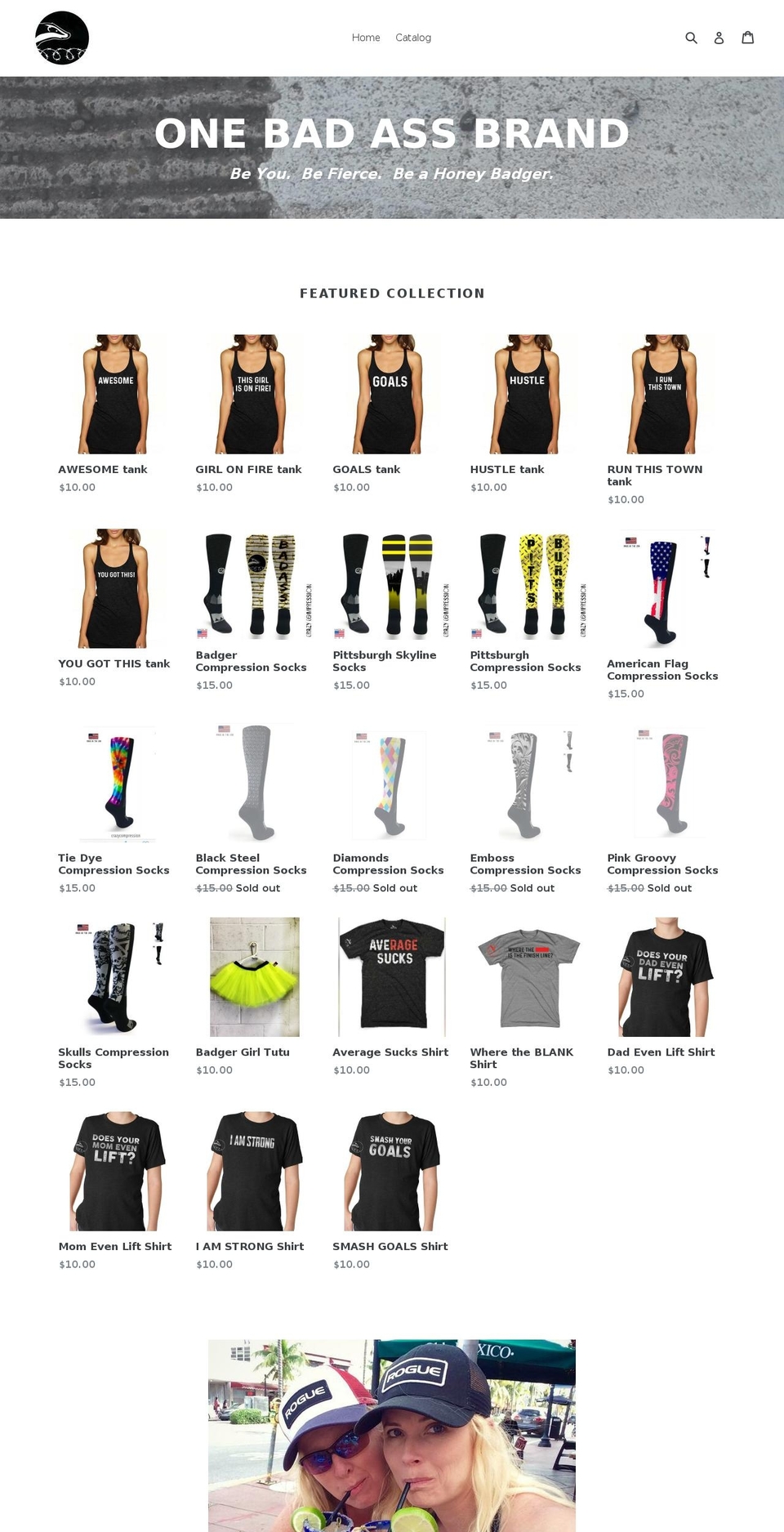 onebadassbrand.com — Shopify storefront screenshot