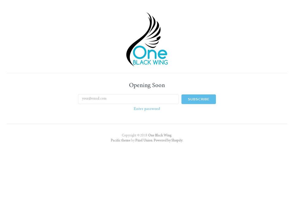 oneblackwing.com — Shopify storefront screenshot