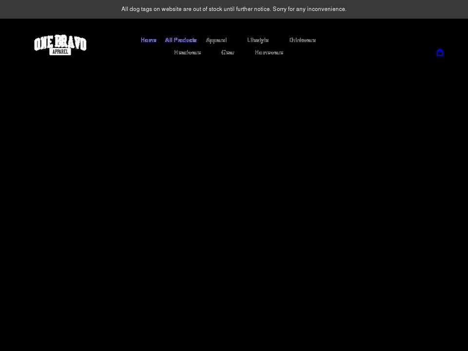 onebravoapparel.com shopify website screenshot