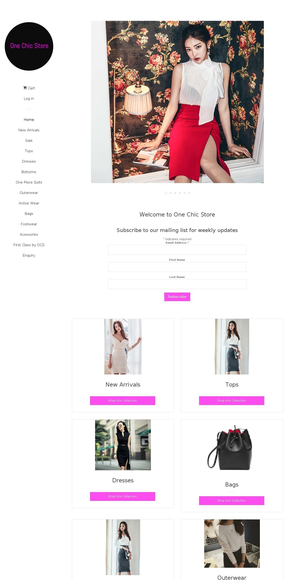 onechicstore.com shopify website screenshot