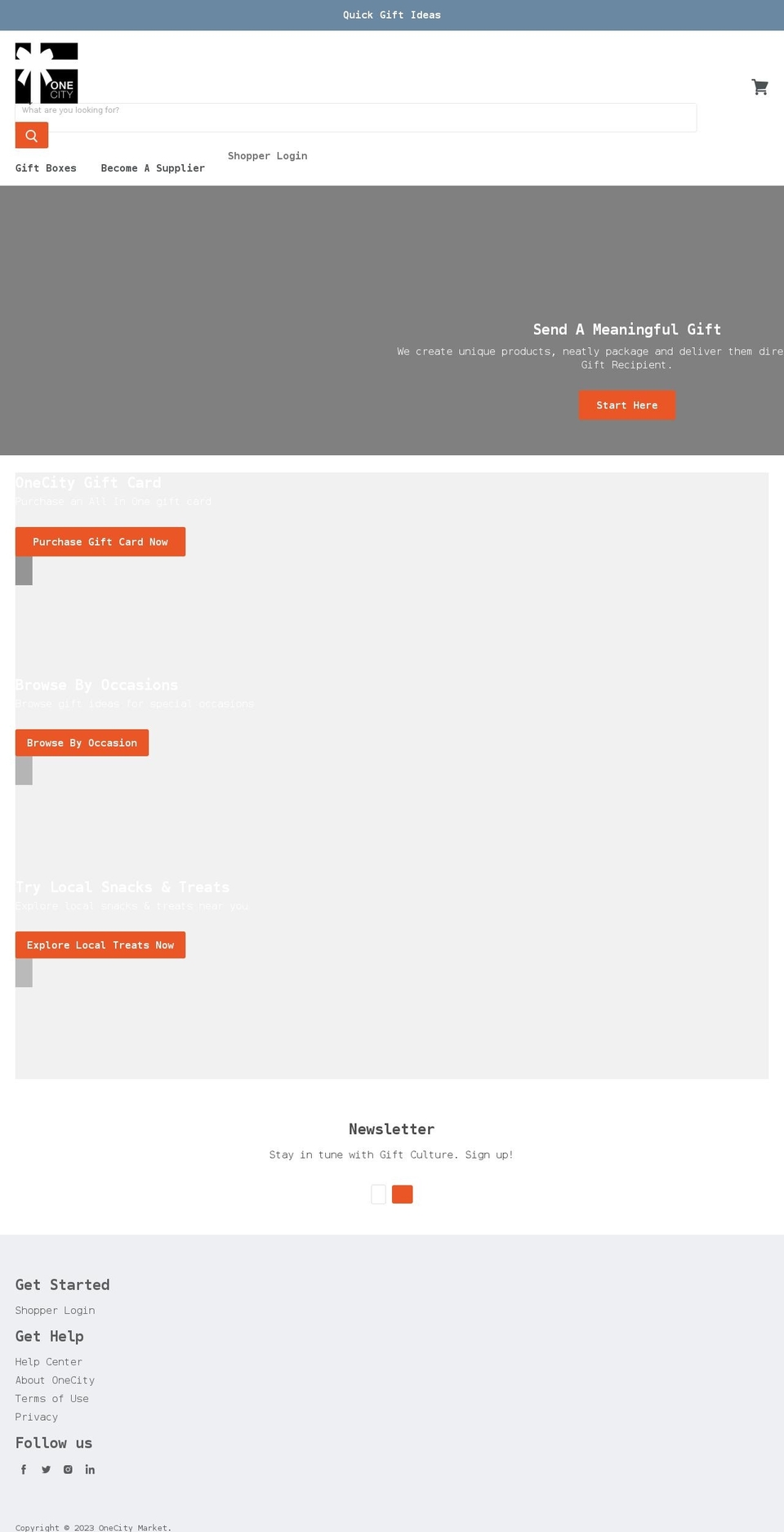 onecitymarket.com shopify website screenshot