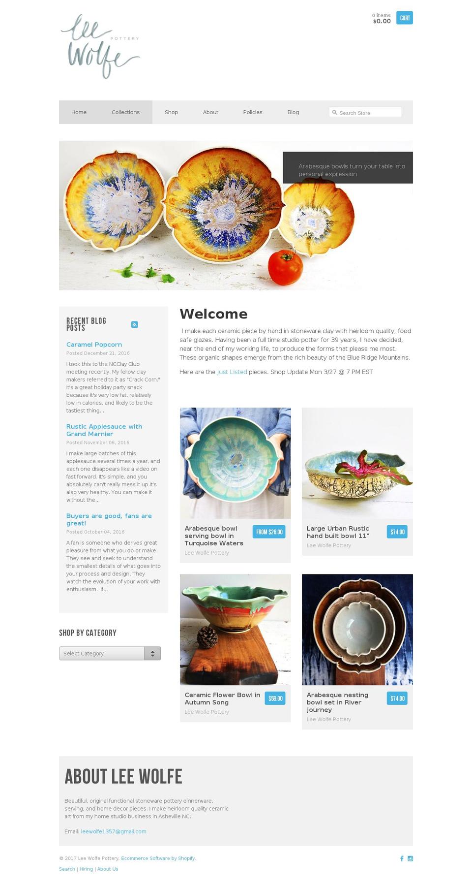 oneclaybead.com shopify website screenshot