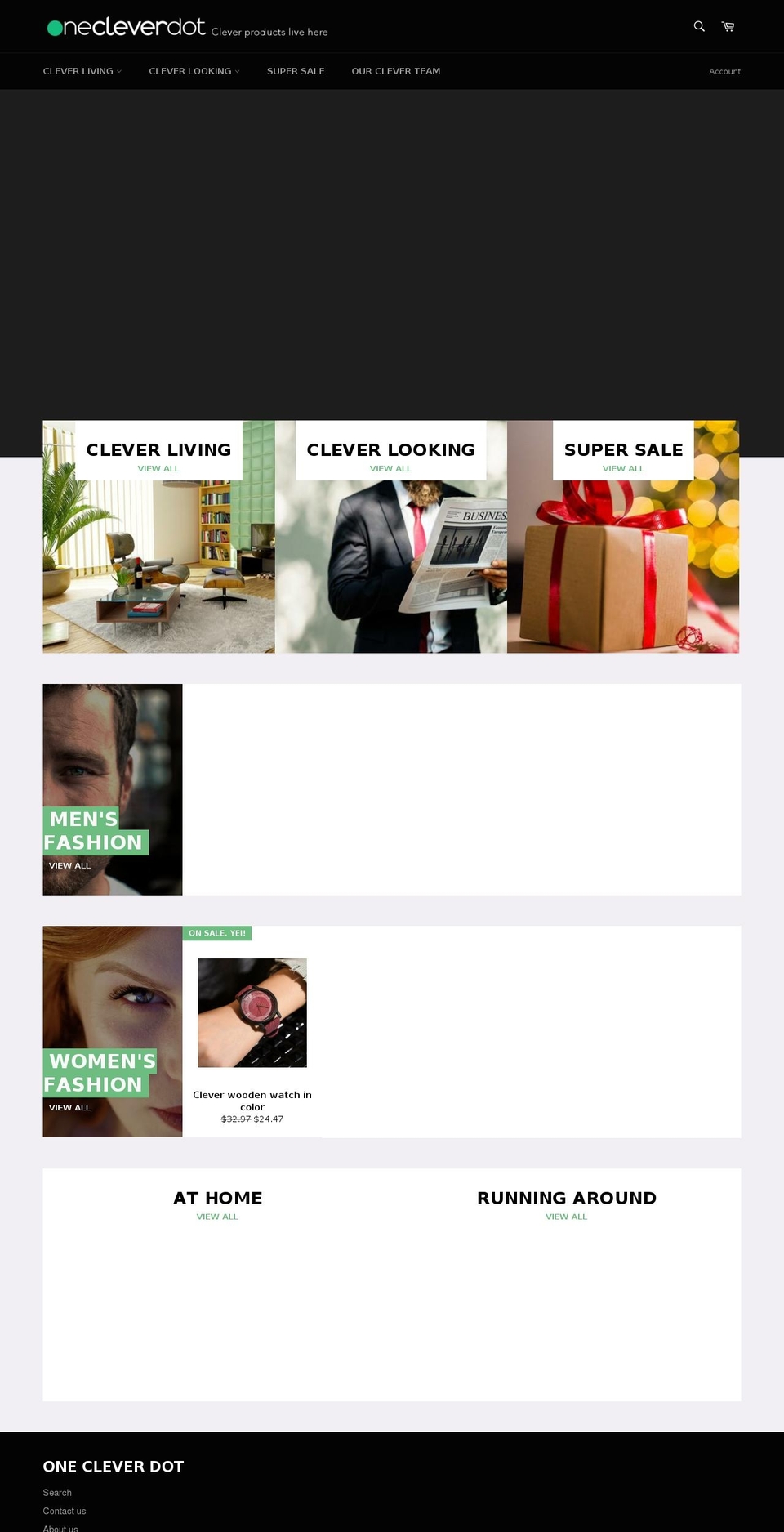 onecleverdot.com — Shopify storefront screenshot