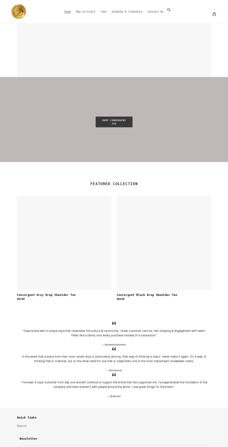 oneclothing.org shopify website screenshot