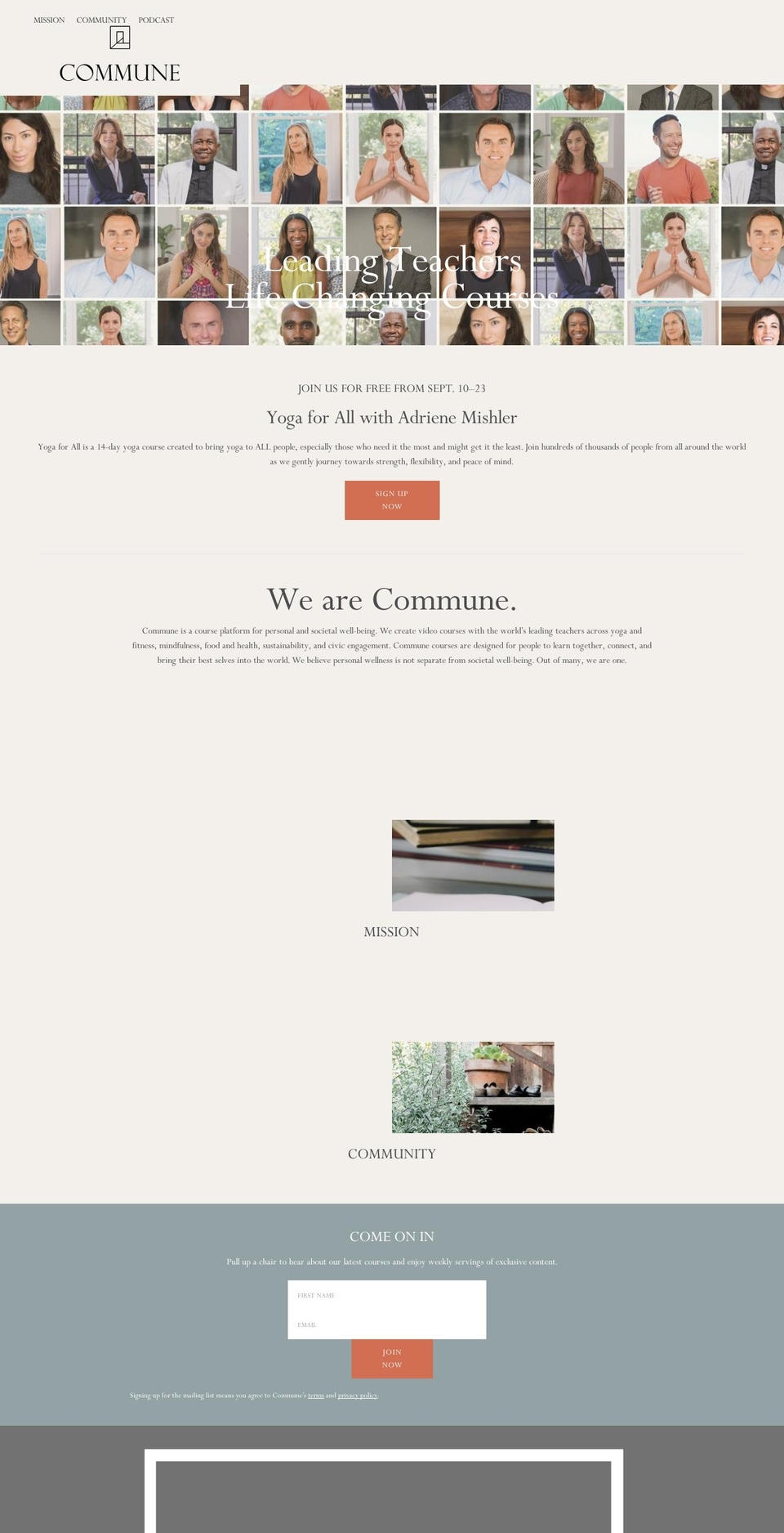 onecommune.com — Shopify storefront screenshot