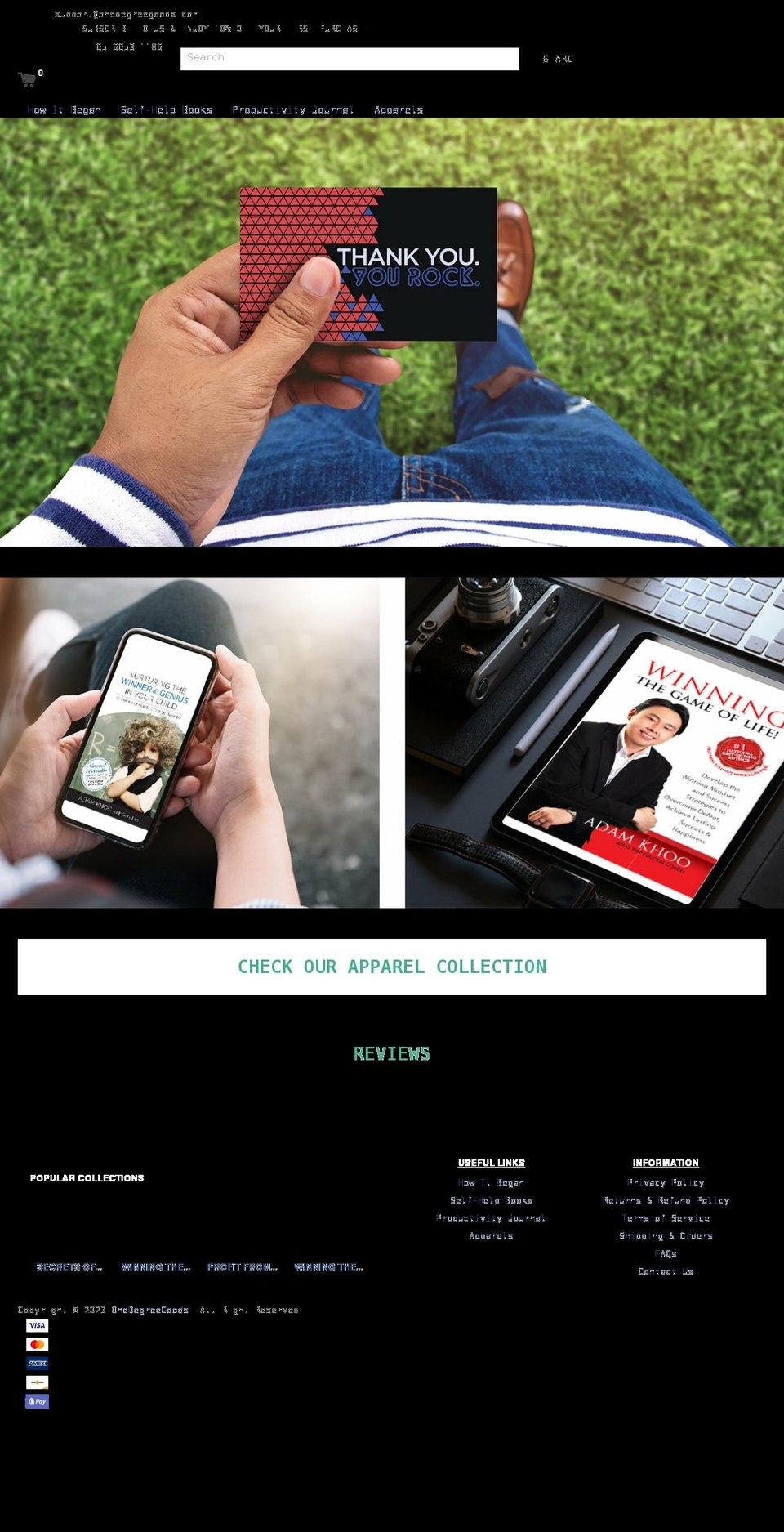 onedegreegoods.com shopify website screenshot
