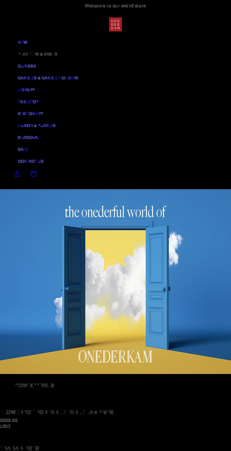 onederkam.com shopify website screenshot