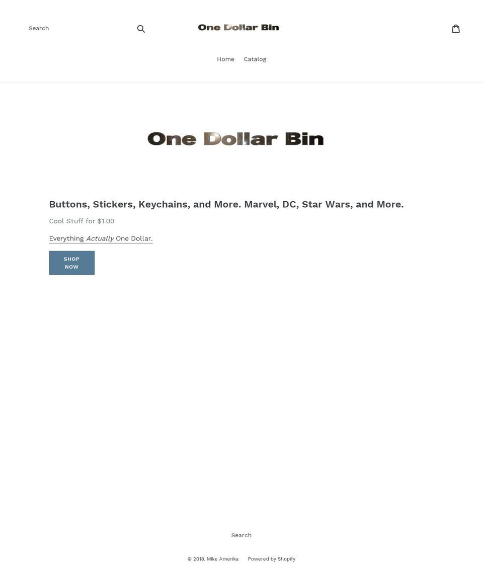 onedollarbin.com — Shopify storefront screenshot