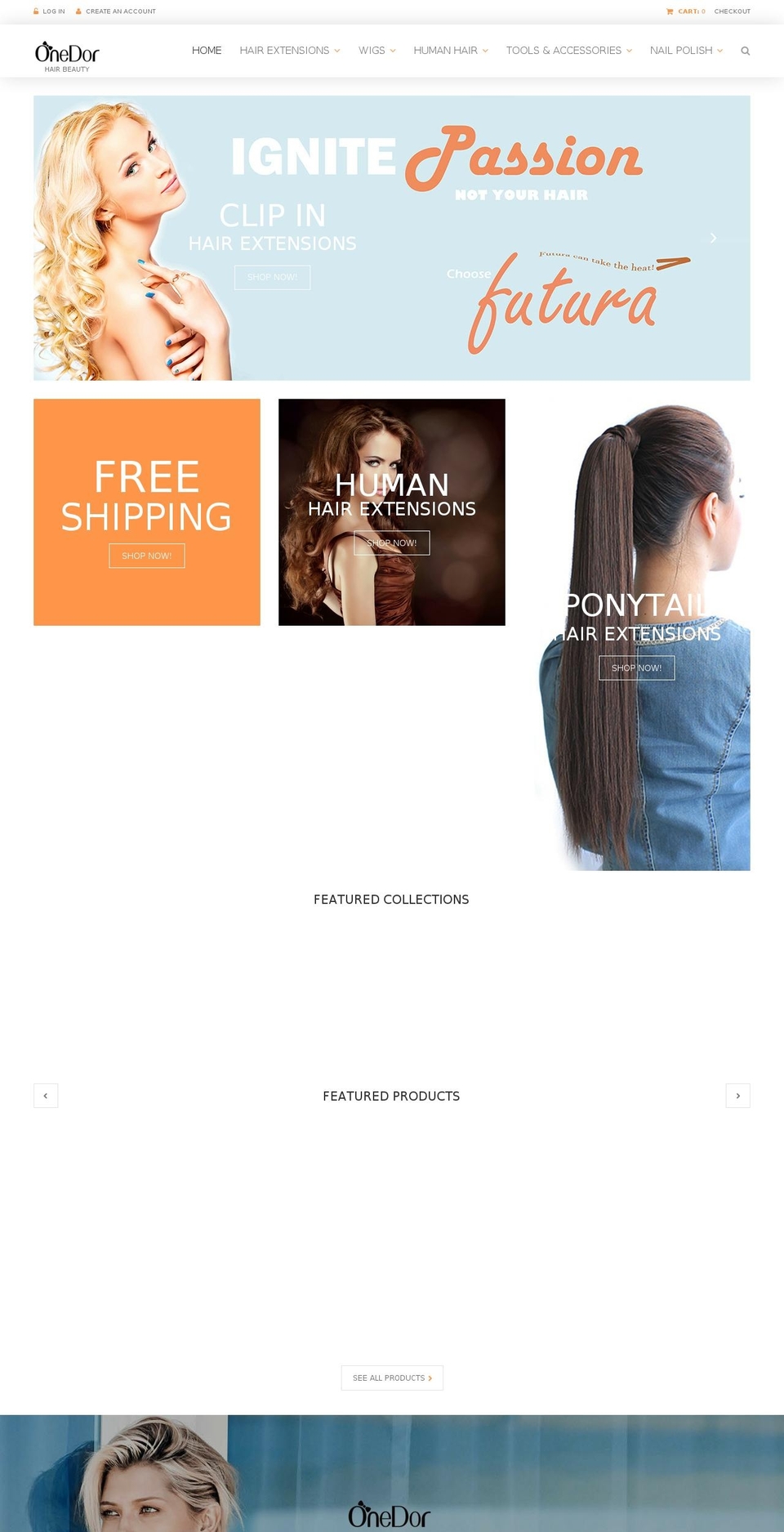 onedor.com shopify website screenshot