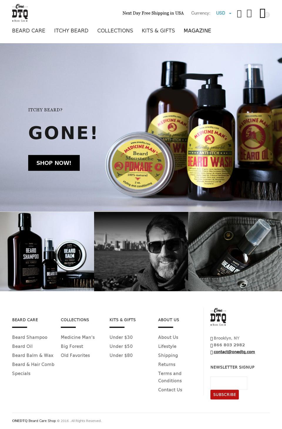 onedtq.com shopify website screenshot